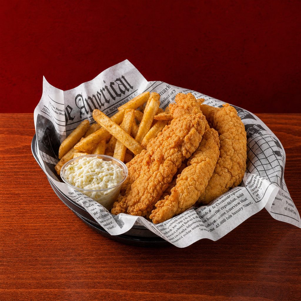 Chick N' Tenders - 4pc (includes fries & slaw).