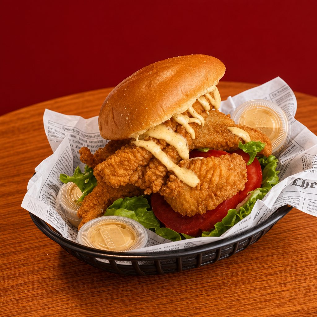 Catfish Tender Sandwich.