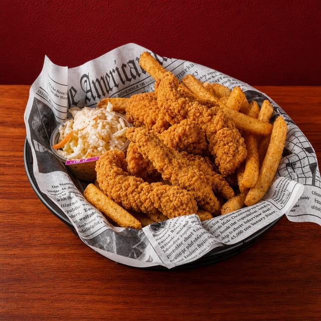 Chick N' Tenders - 6pc (includes fries & slaw).