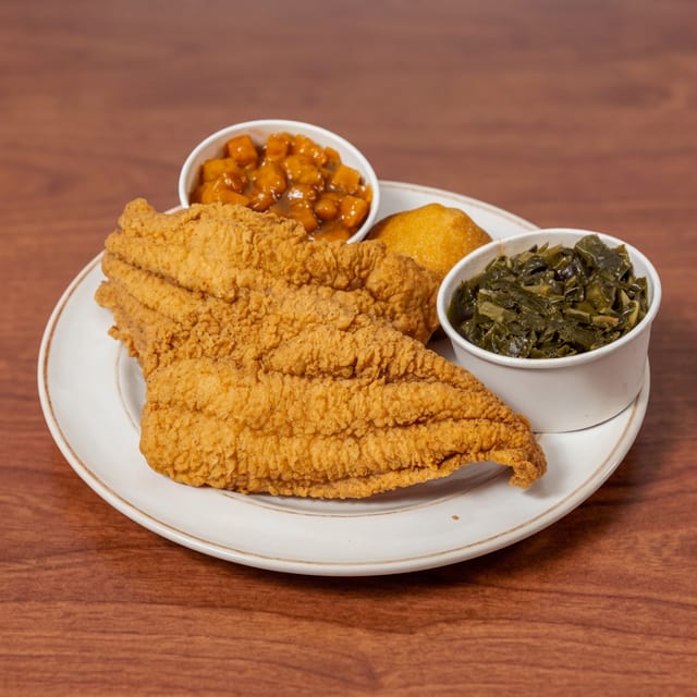 Catfish Dinner - 2pc w/2-Sides.