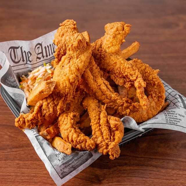 Catfish Tenders - 8pc (includes fries & slaw).