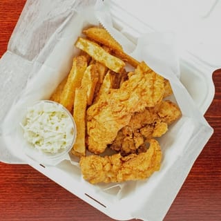 Chick N' Tenders - 4pc (includes fries & slaw)