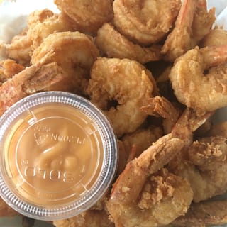 Shrimp Basket - 1/2lb. (includes fries & slaw)